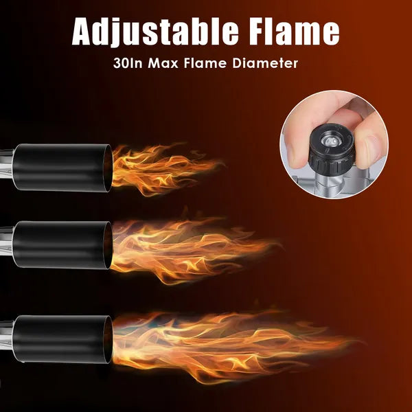 180,000 BTU Propane Weed Torch with 10FT Hose - Heavy Duty Flame Weeder