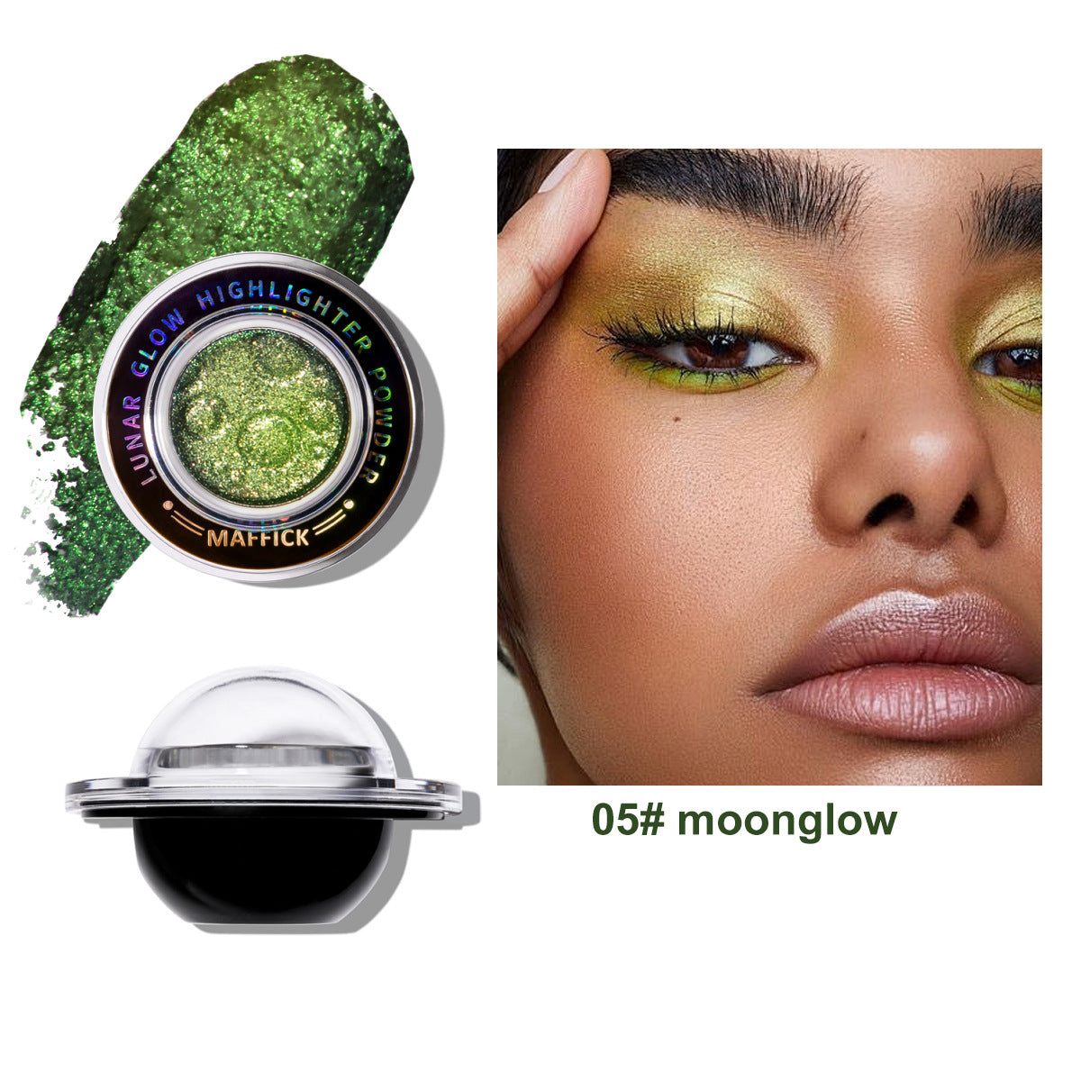 Brightening Body Highlight Powder with Glitter Effect - Full Body Makeup Set