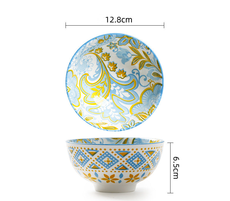 Ceramic Soup & Porridge Bowl - Porcelain Round Tableware for Kitchen