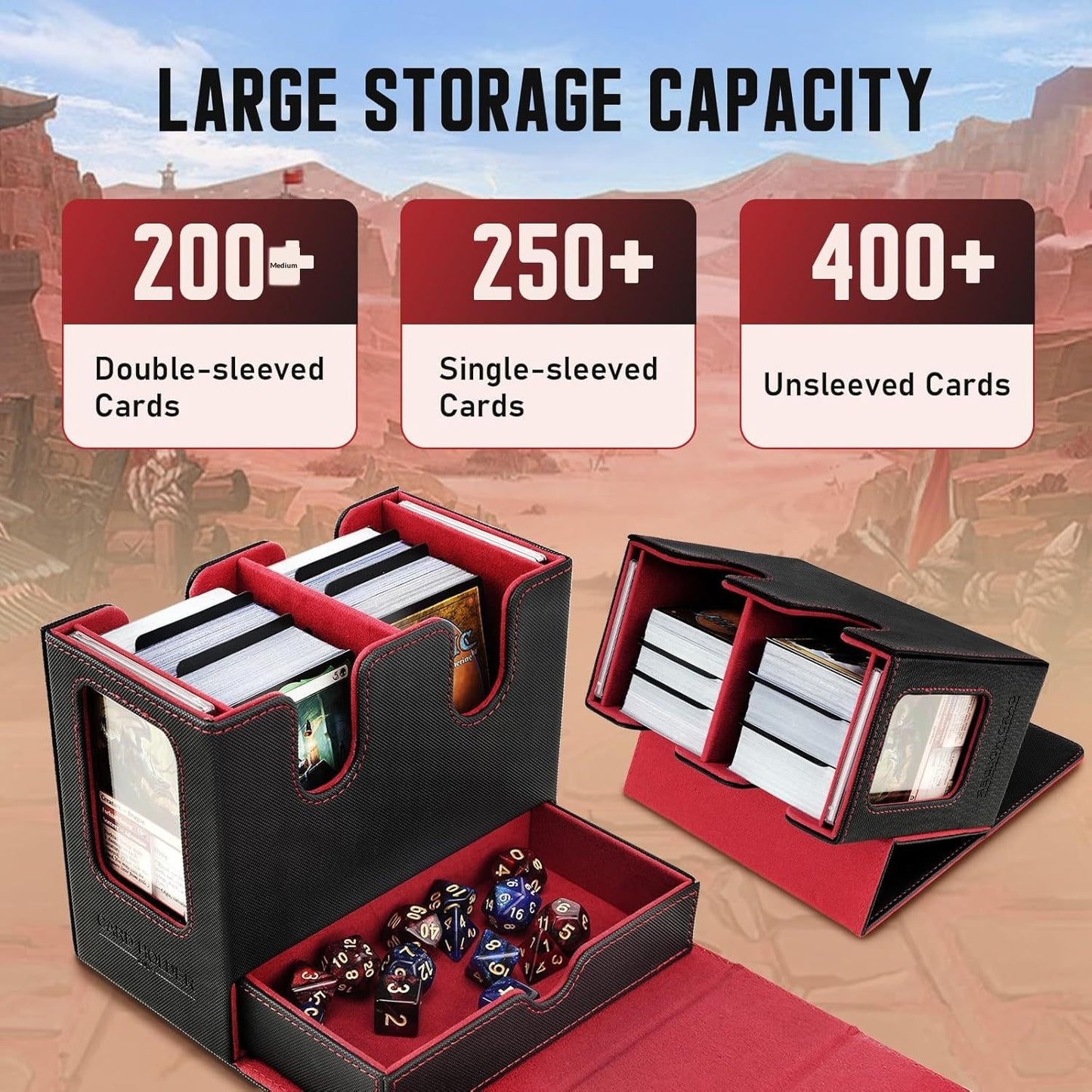 Dice and Card Storage Box Organizer for Board Games and Collectibles