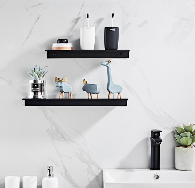 Nordic Wall Mounted Shower Storage Rack Non-Perforated Bathroom Organizer