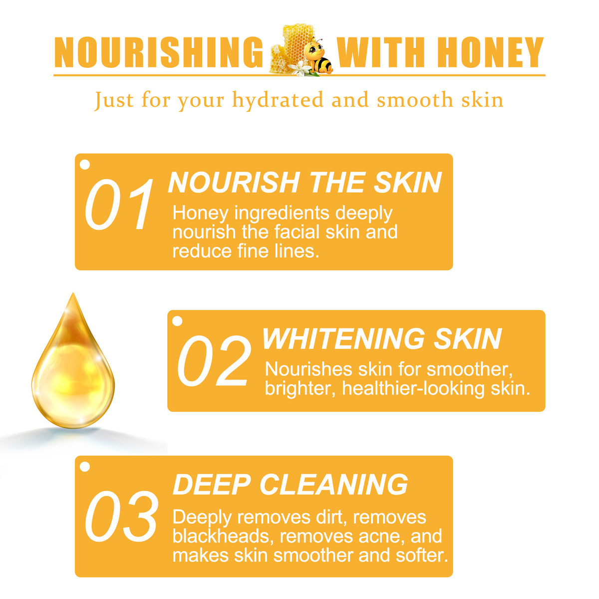 Honey Tearing Mask 60g Nourishing Moisturizing Blackhead Removal Acne Fading