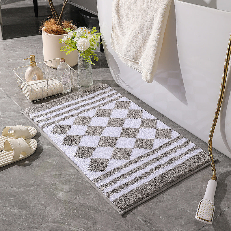 Non-Slip Absorbent Floor Mat for Bathroom - Thickened Woven Polyester