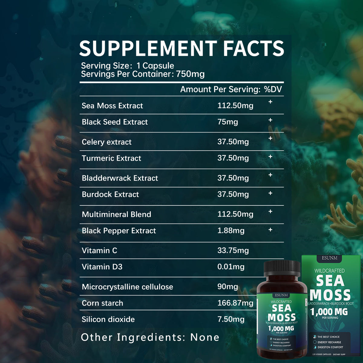 Seaweed Compound Vitamin Capsules - 120 Tablets