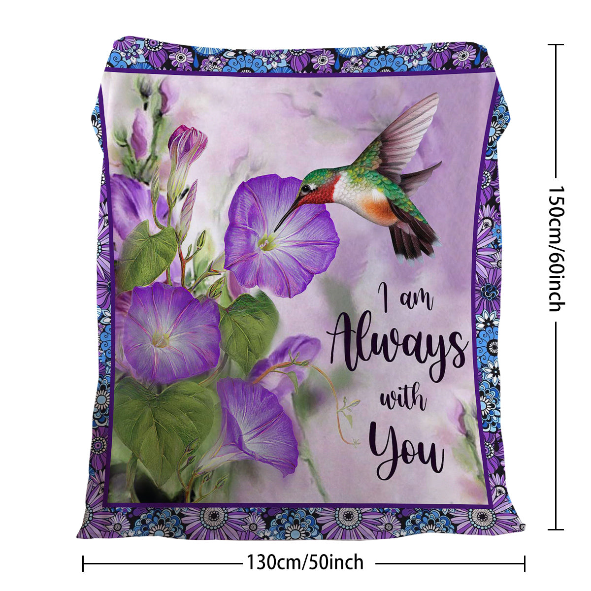Purple Flannel Blanket - Multi-Size Home Throw for Bed, Sofa & Camping
