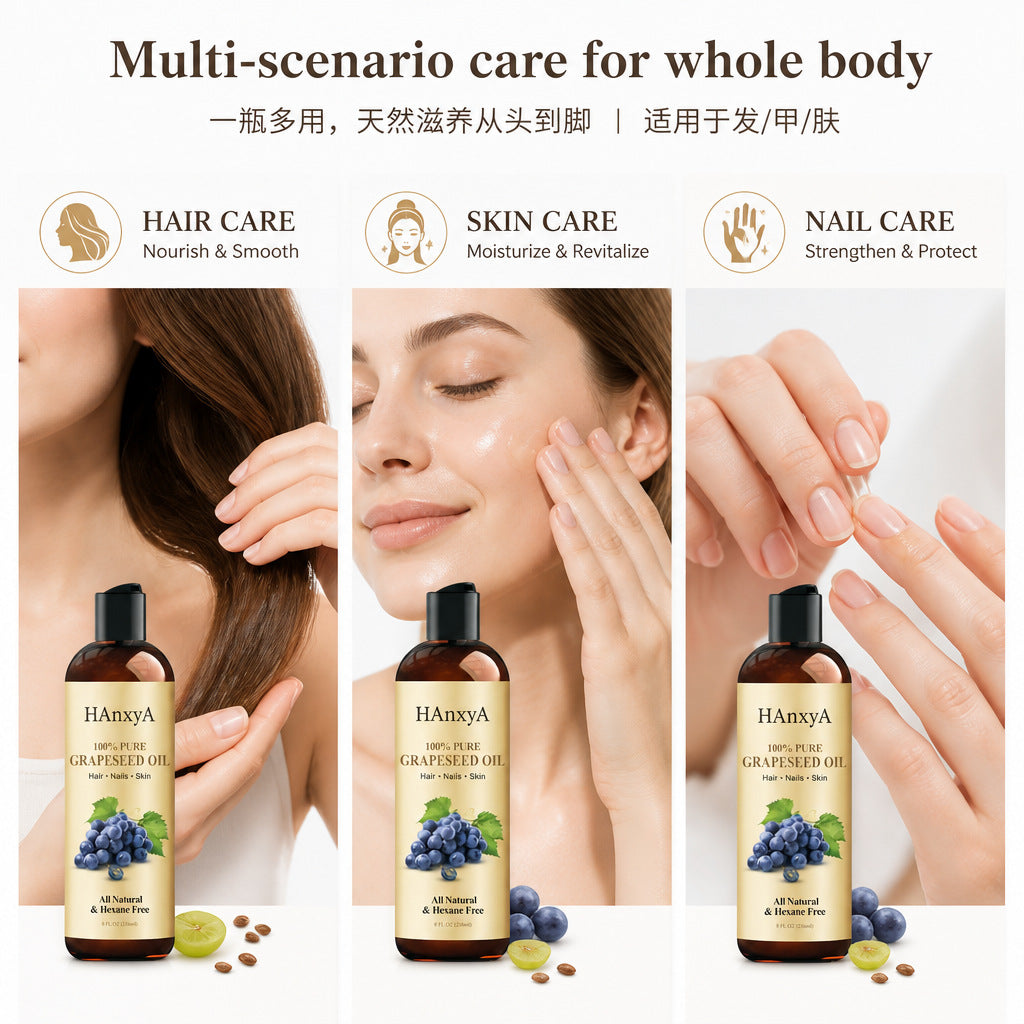 Grape Seed Hair Oil - Massage & Hair Care Essential Oil 236ml