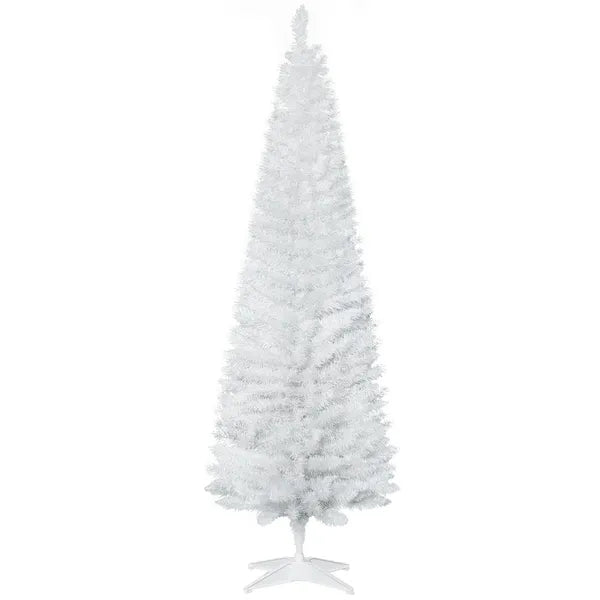 6ft Slim White Christmas Tree with 390 Branches