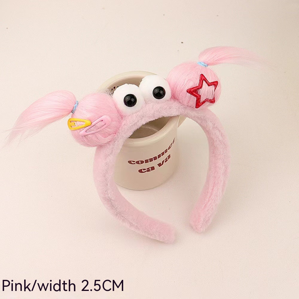 Plush Doll Hair Band Handmade Hair Accessory for Kids and Adults