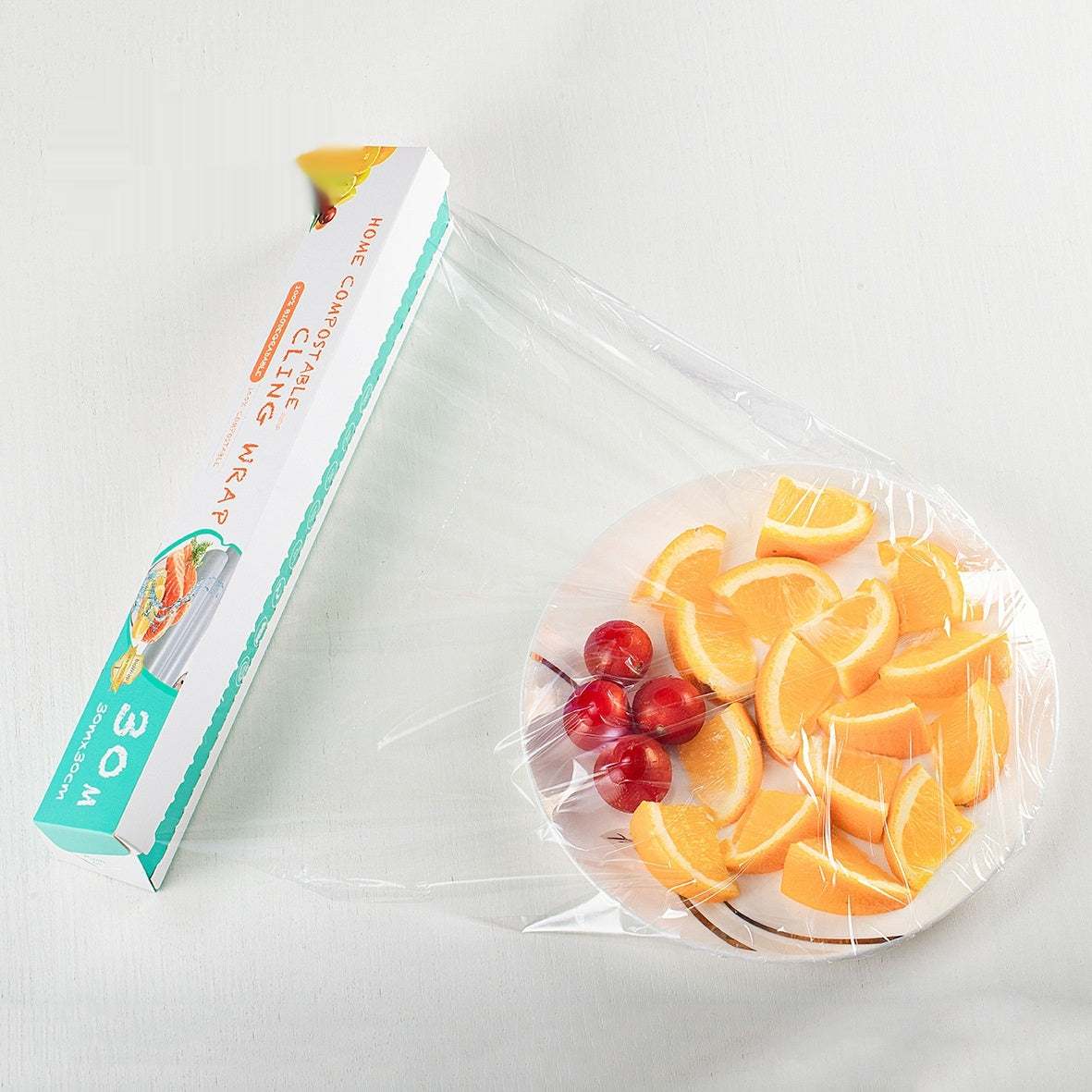 Degradable Household Plastic Wrap 30cm x 30m Food Safe Compostable Film