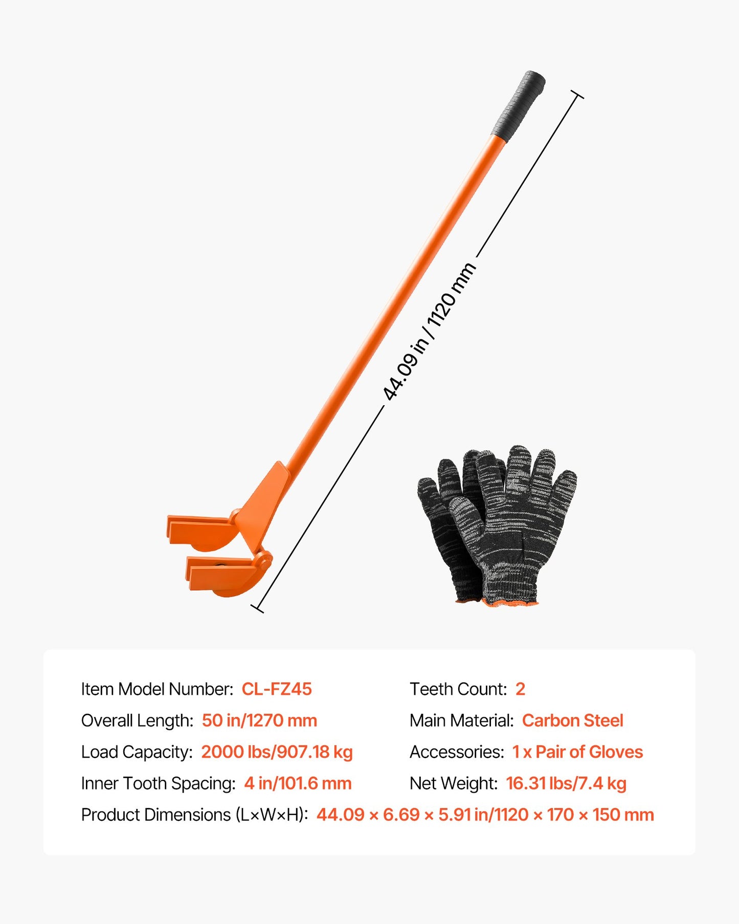Heavy Duty Pallet Buster Tool 40 Inch Carbon Steel Pry Bar for Flooring Roofing
