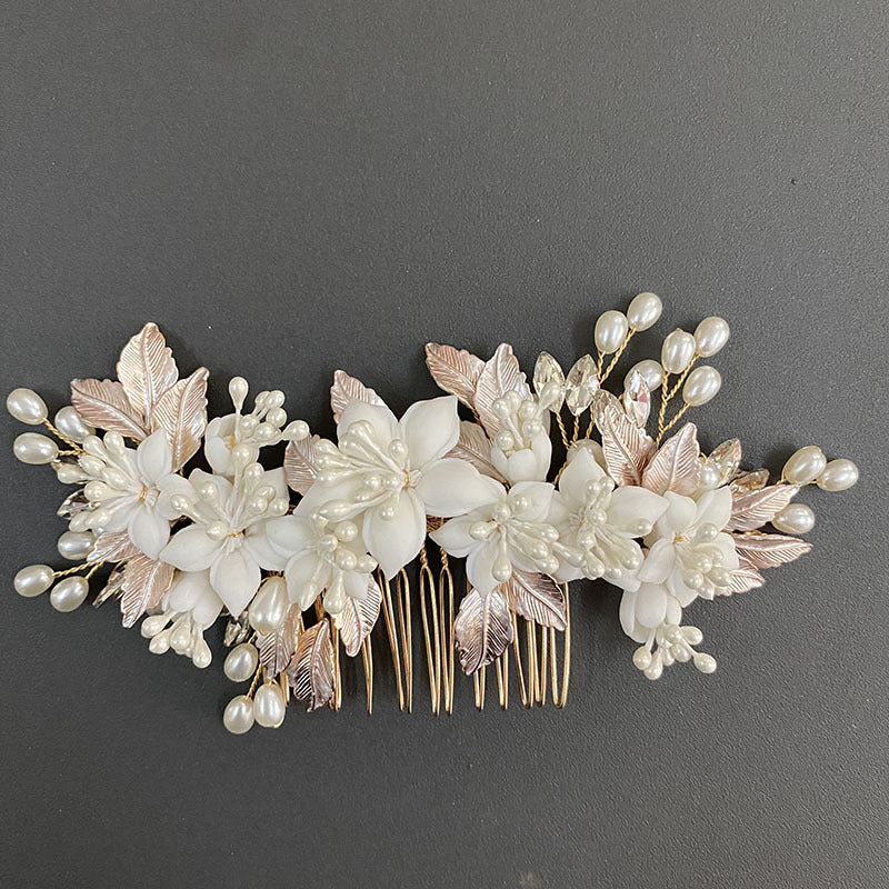 Wedding Pearl Flower Hair Comb Headwear
