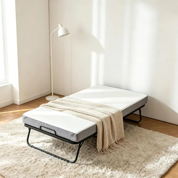 Portable Folding Bed with High-Density Foam Mattress