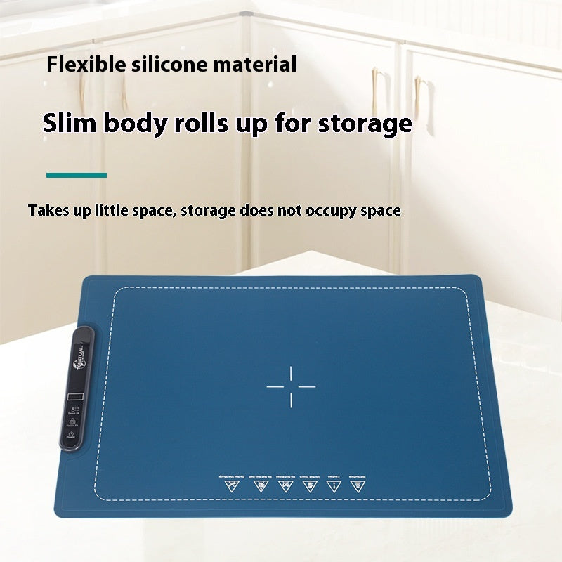 Silicone Dish Warming Plate Insulation Board for Kitchen Heating - Blue Gray