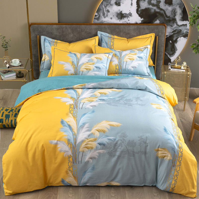 Cotton Winter Bedding Set with Quilt Cover and Sheets - Multiple Sizes & Styles