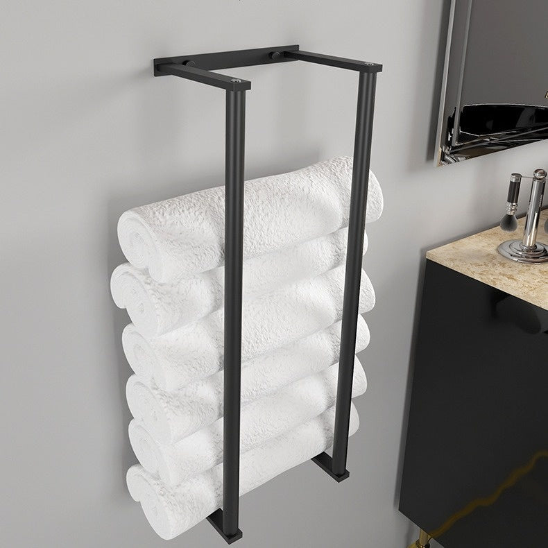 Wall-Mounted Minimalist Towel Rack with Double Layer Stainless Steel