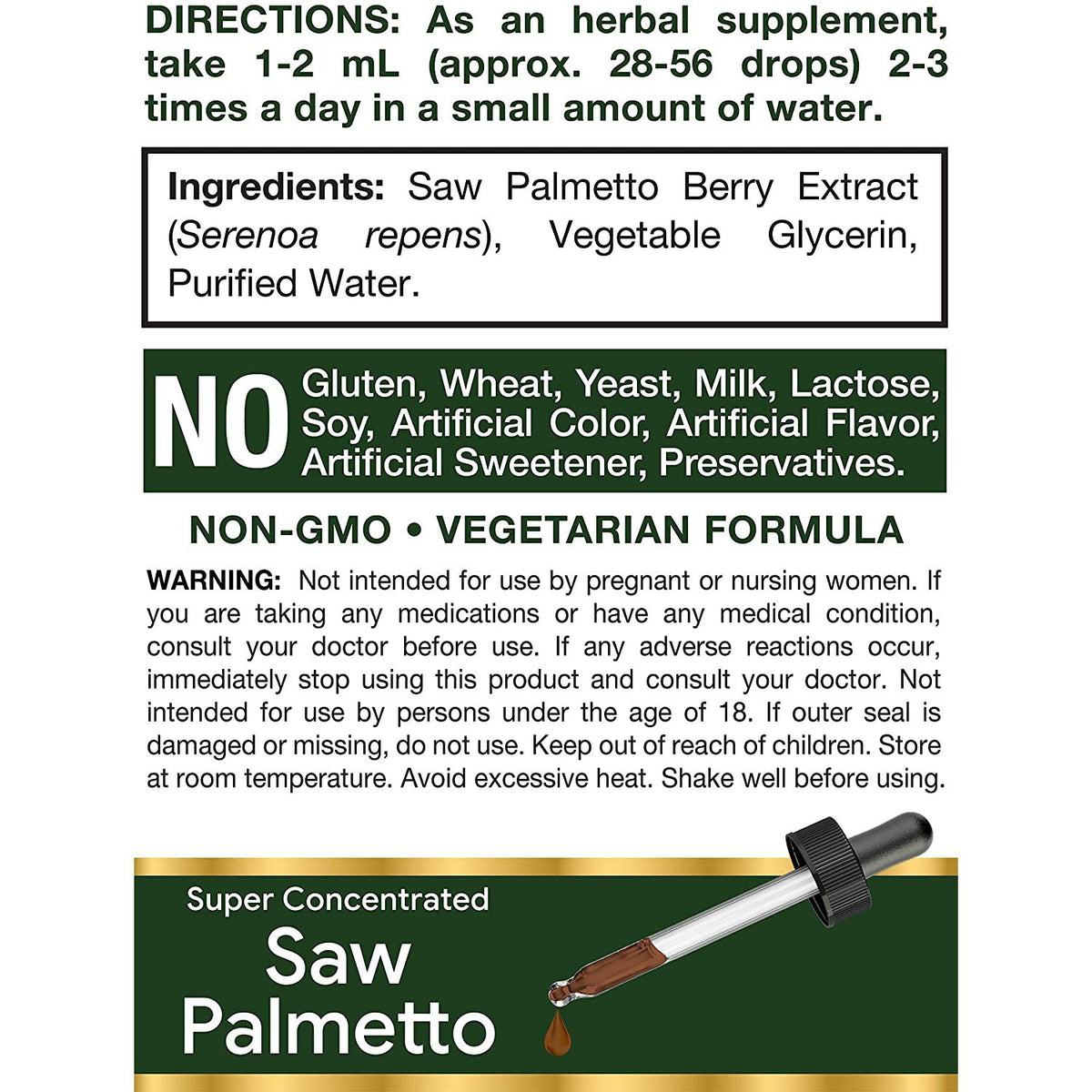 Saw Palmetto Electrolyte Drops - Bottled