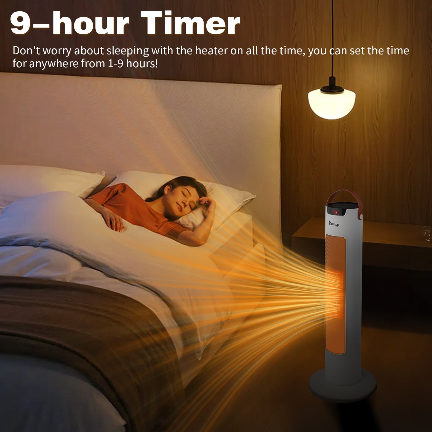 24-Inch Tower Space Heater 1500W WiFi App & Remote Control Thermostat
