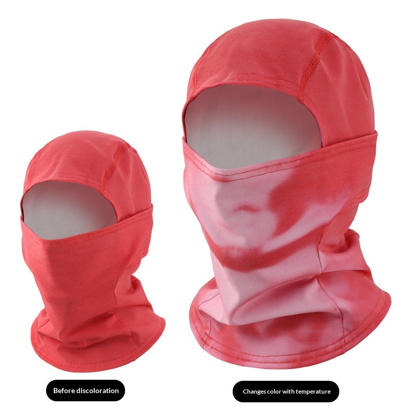 Temperature-Sensitive Color-Changing Balaclava for Cycling