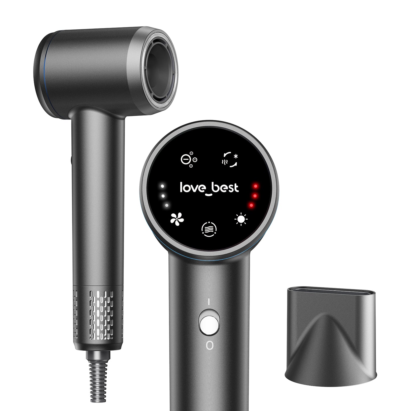 Professional Ionic Hair Dryer with Touchscreen Control & Fast Drying