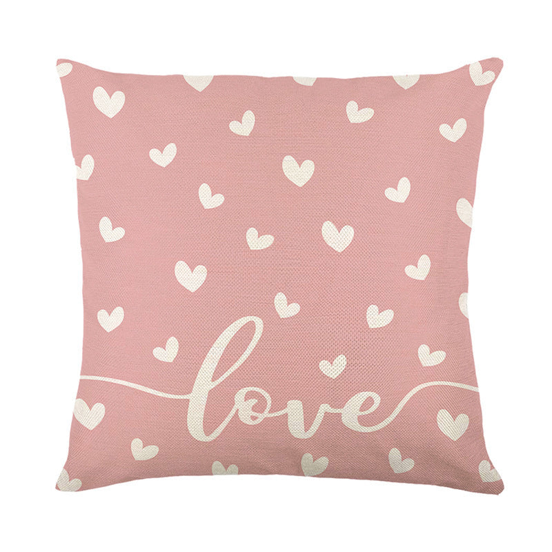Plaid Heart Valentine's Day Pillow Cover - Home Textiles 45x45cm