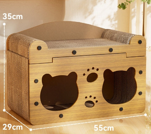 Sisal Cat Scratch Board with Crumb-Resistant Mat | Durable Pet Furniture