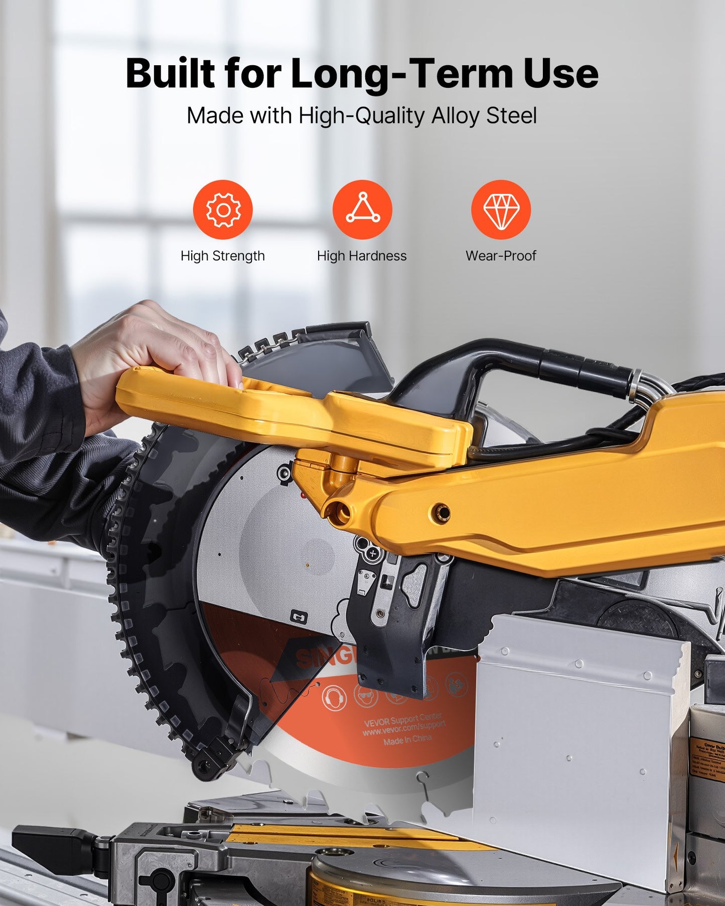 10 Inch Circular Saw Blade for Wood Cutting - 24 Teeth, Orange