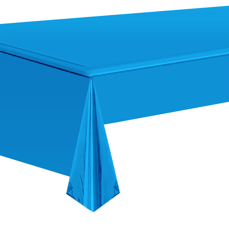 Disposable Aluminum Film Tablecloth for Parties 137x183cm Multiple Colors