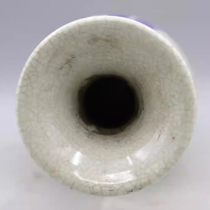 Blue and White Ceramic Vase with Dragon Motif - Home Decor
