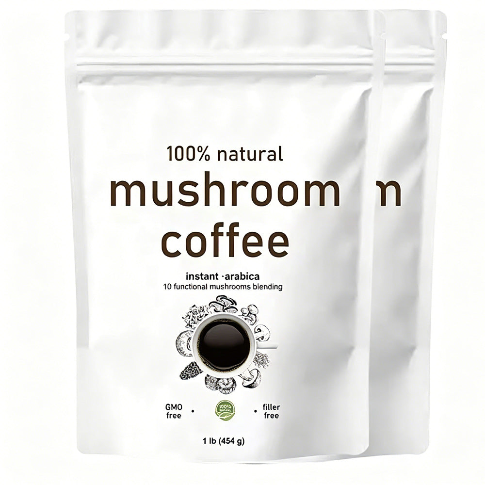 10-in-1 Mushroom Coffee Blend, Arabica Instant Powder with Functional Mushrooms