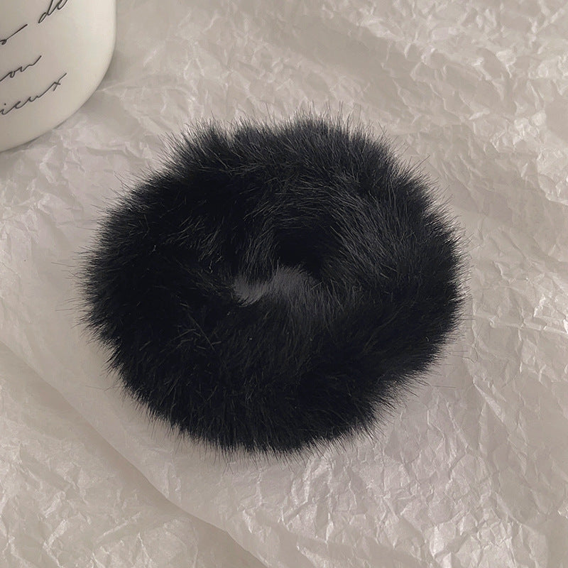 Cute Plush Elastic Hair Scrunchie - Soft Large Intestine Style Hair Band