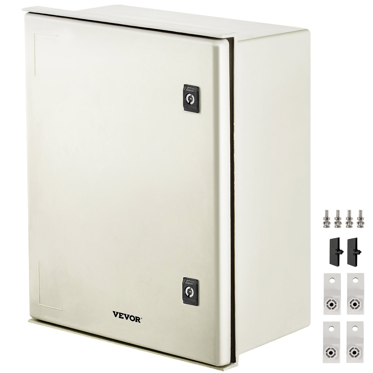 Outdoor Electrical Junction Box 20x16x8 Inches Waterproof Fiberglass Enclosure - Gray