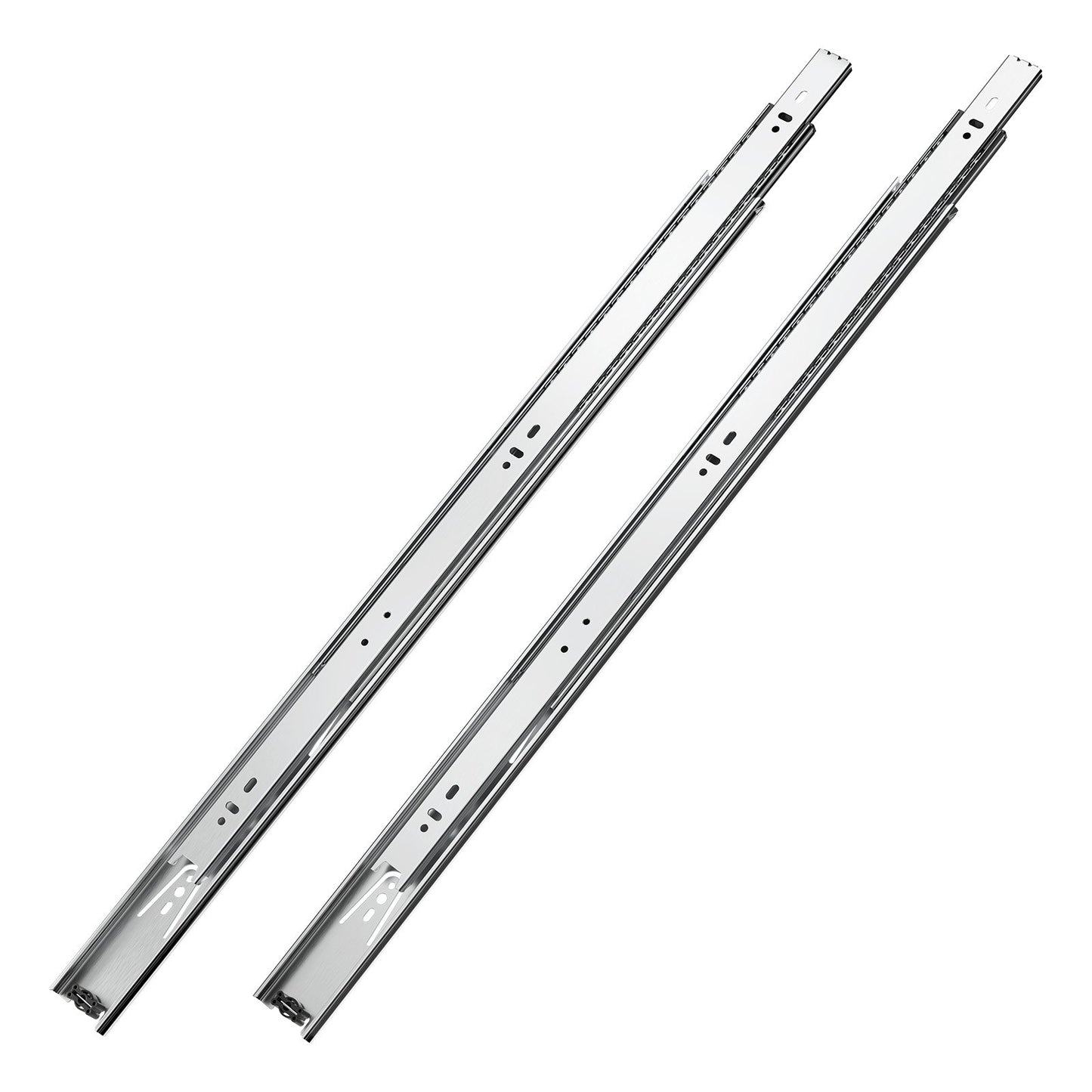 Drawer Cabinet Slides Side Mount 24 Inch 10 Pairs Load Capacity 100LB - Silver