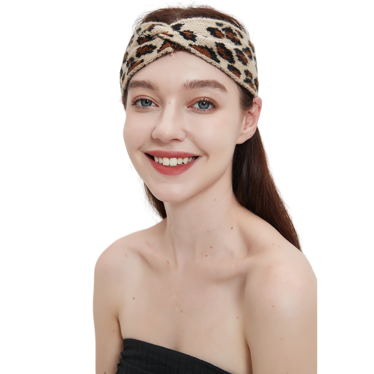 Leopard Print Hair Bow Headband