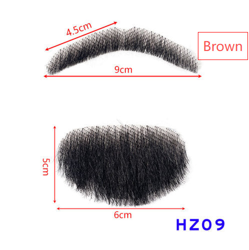 Hand-Woven Fake Beard & Eyebrow Makeup Props for Film & TV