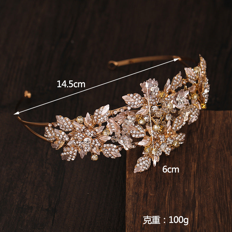 Gold Crystal Crown Headwear