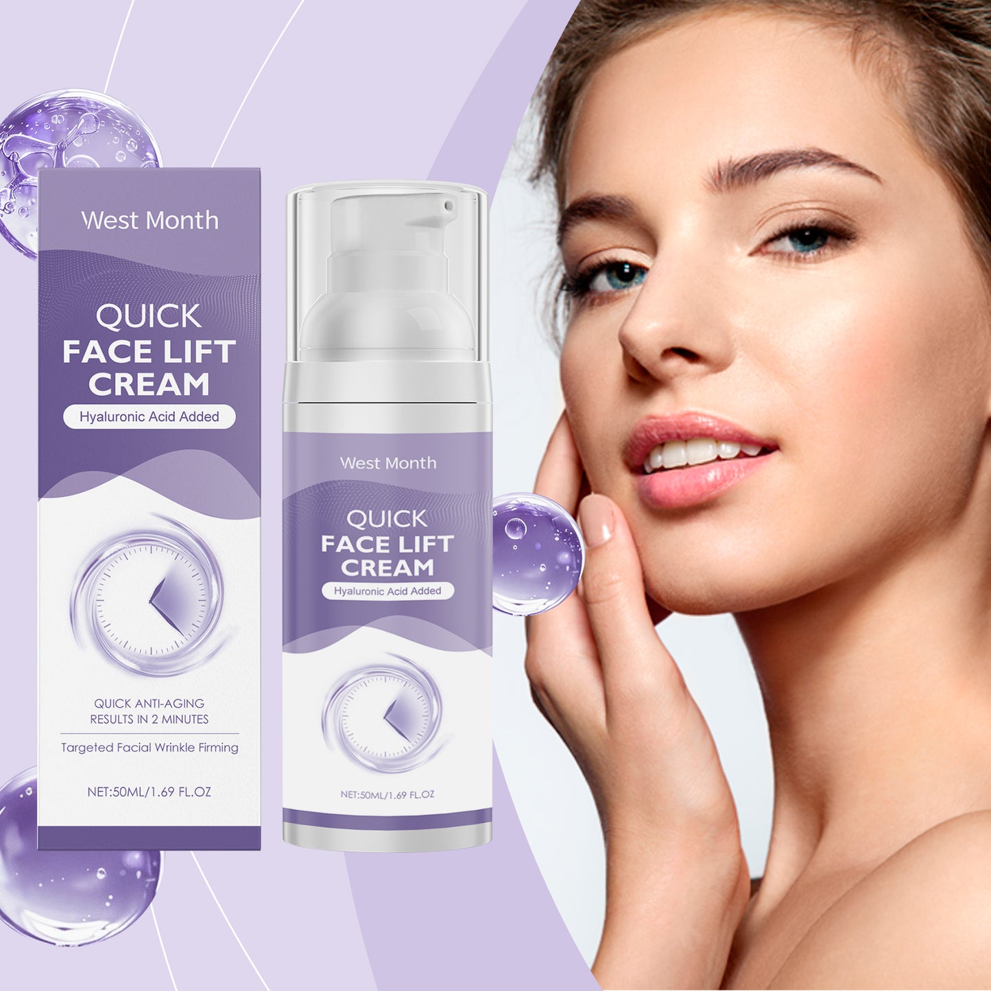 Hydrating Face Cream with Hyaluronic Acid & Jojoba Oil - 50ml