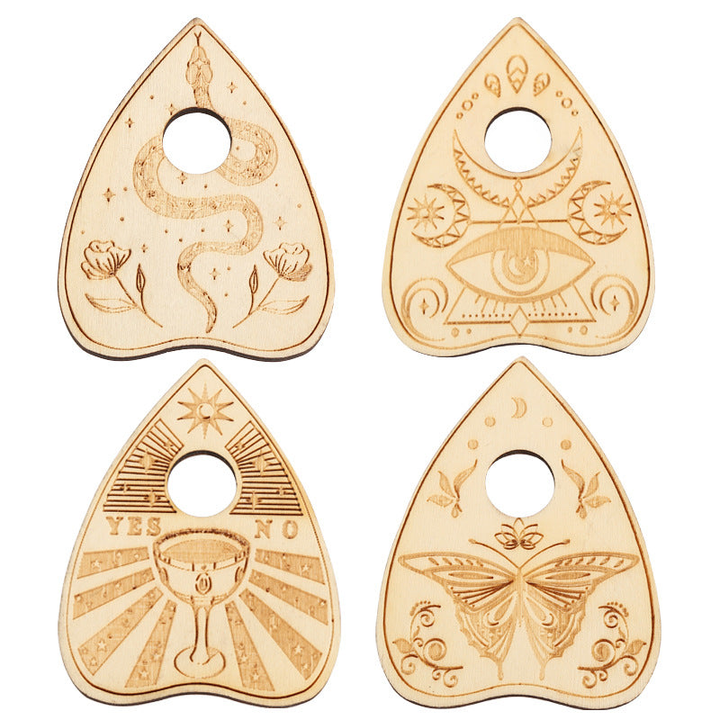 Crystal Ball Wooden Base Ornament Heart-Shaped Energy Stone Home Decor