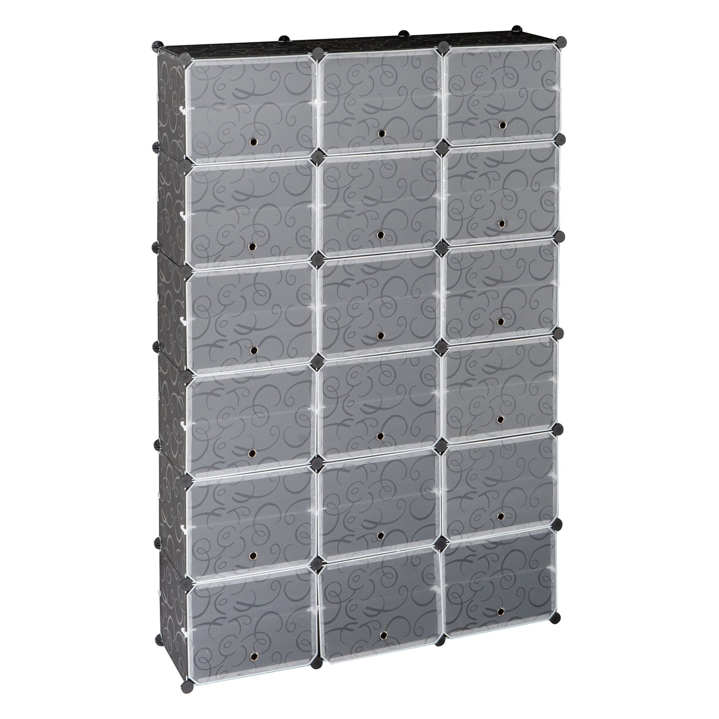 12-Tier Portable 72 Pair Shoe Rack Organizer 36 Grids Tower Shelf