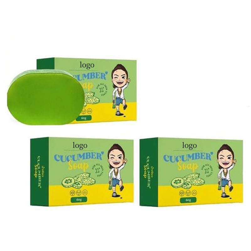 Moisturizing Cucumber Plant Soap - 60g Natural Body Bar for Skin Care