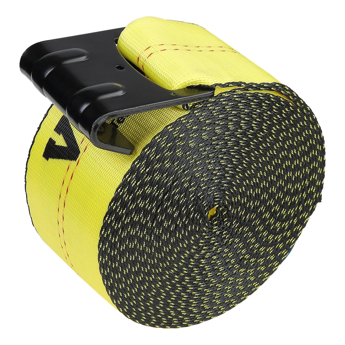 Heavy-Duty Winch Straps 4x30ft 6000Lbs Load Capacity Cargo Tie Downs Yellow 4 Pack