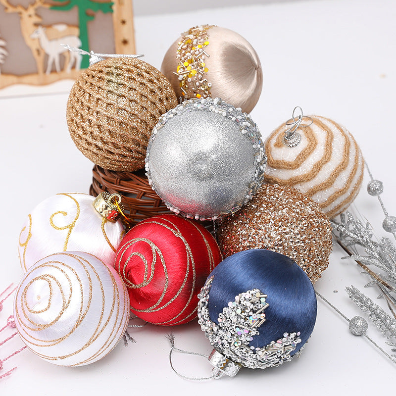 Christmas Foam Ball Decorations Set - 8cm 9-Pack Holiday Tree Ornaments