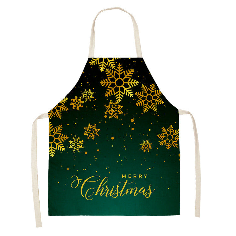 Christmas Dog Linen Apron for Kitchen Household Storage - Multiple Sizes & Styles