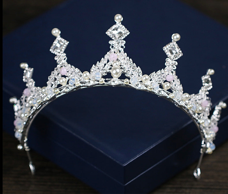 Pearl Diamond Bridal Crown Headpiece for Wedding and Special Occasions