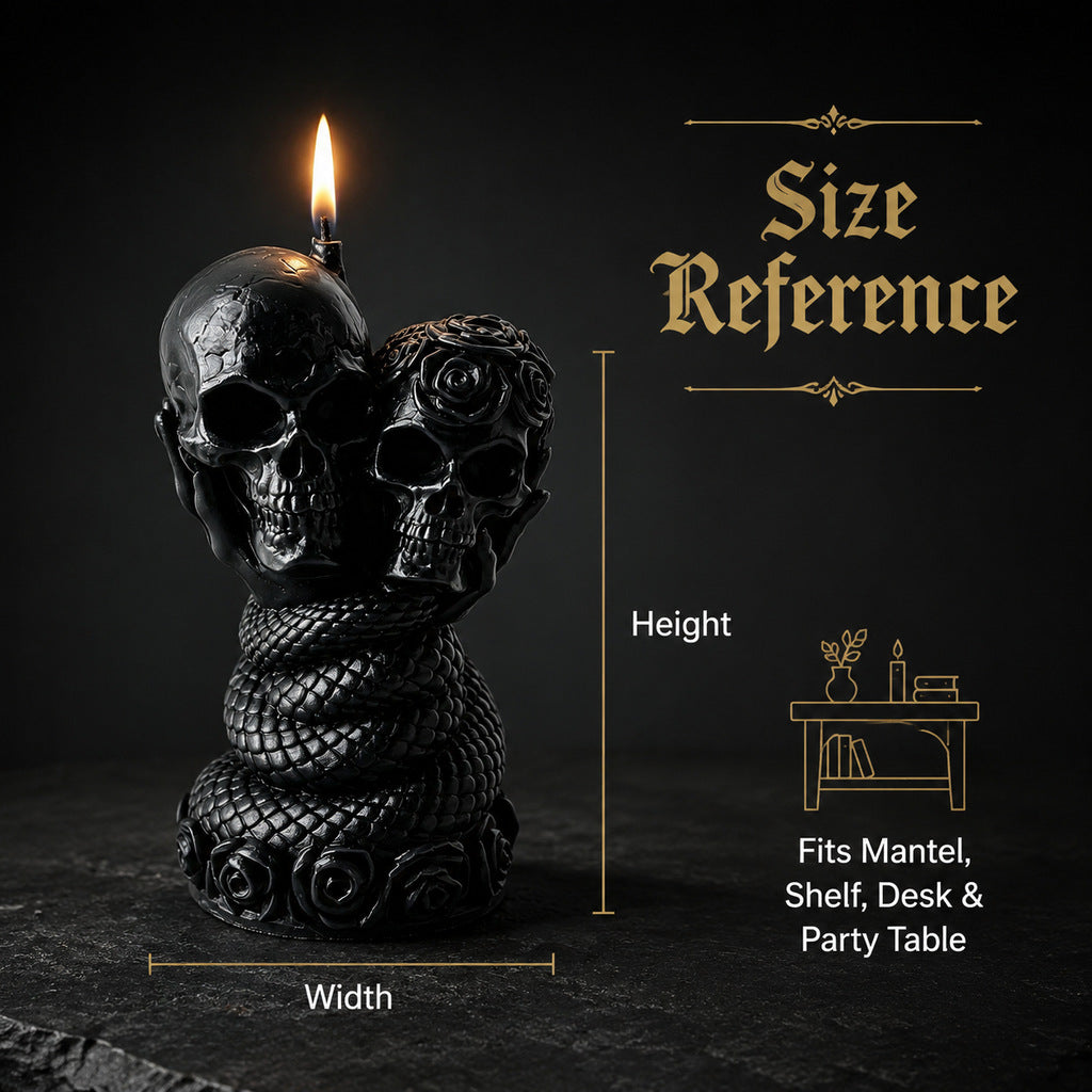 Halloween Skull Candle Set - Aromatherapy, Handmade, Multiple Styles