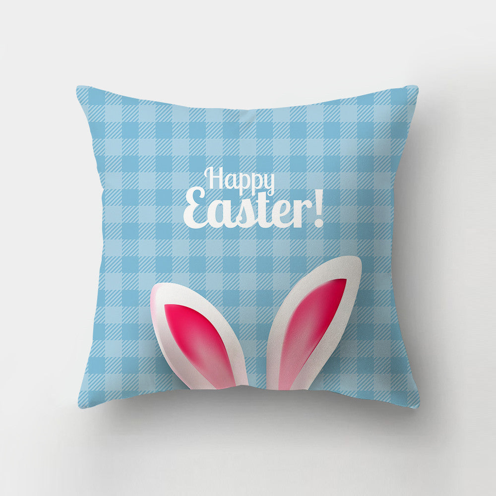 Nordic Minimalist Easter Rabbit Peach Fabric Pillow Cover - Cushion Decor