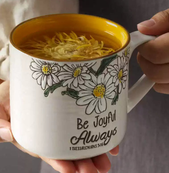 Large-Capacity Underglaze Colored Ceramic Mug - Microwave & Dishwasher Safe