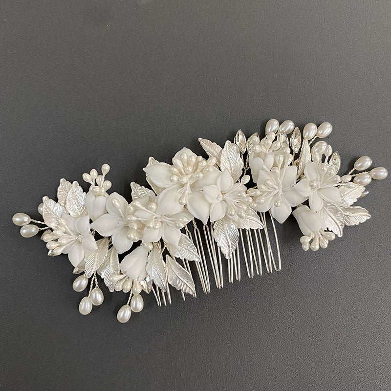 Wedding Pearl Flower Hair Comb Headwear