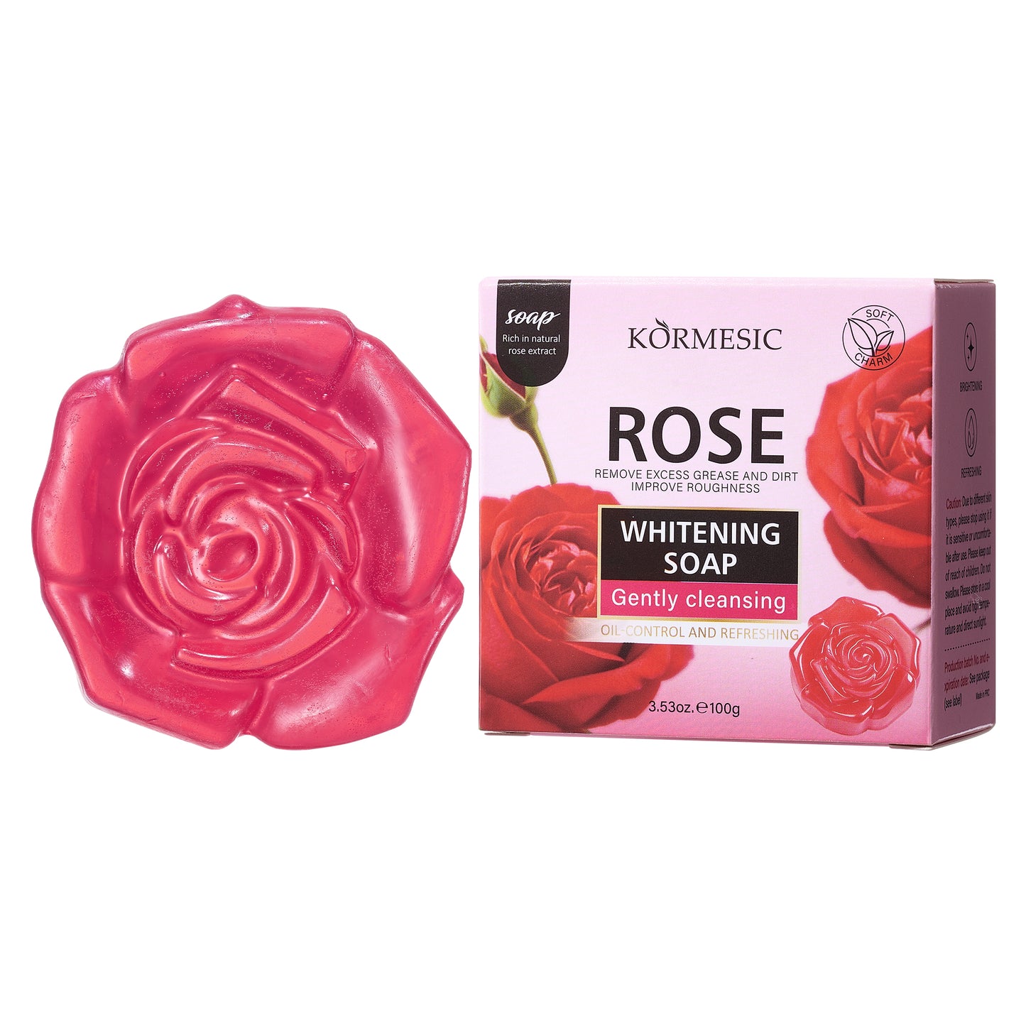 Red Rose Whitening Soap 100g - Body Care for Brightening & Skin Even Tone