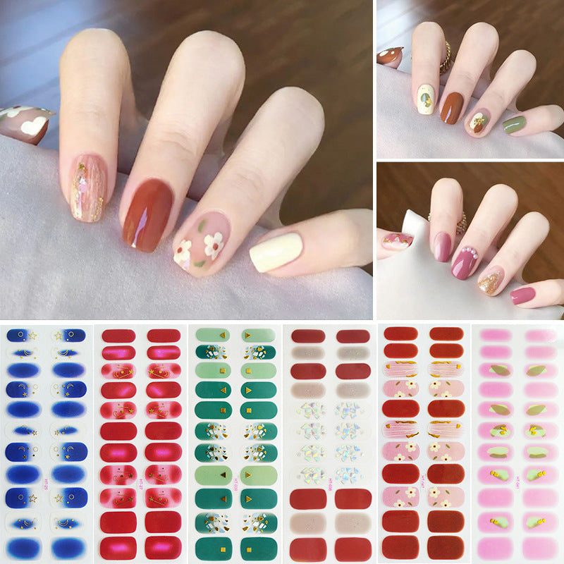 Gold Star Moon Laser Nail Stickers