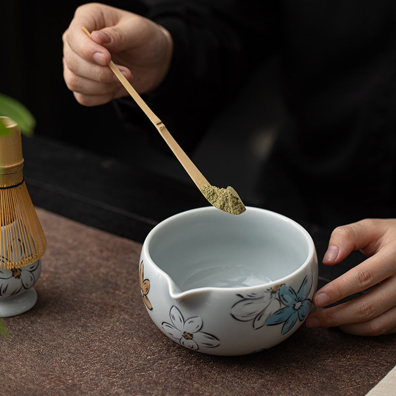 Japanese Tea Ceremony Set with Matcha Bowls & Whisks - Multiple Colors